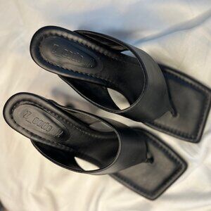 Black Sandal Heels - Size 7.5